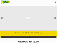 Tablet Screenshot of hilitesolar.com